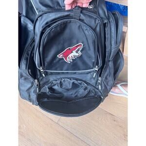 Large Black Laptop Backpack Ergonomic Water Resistant Arizona Coyotes NHL Logo